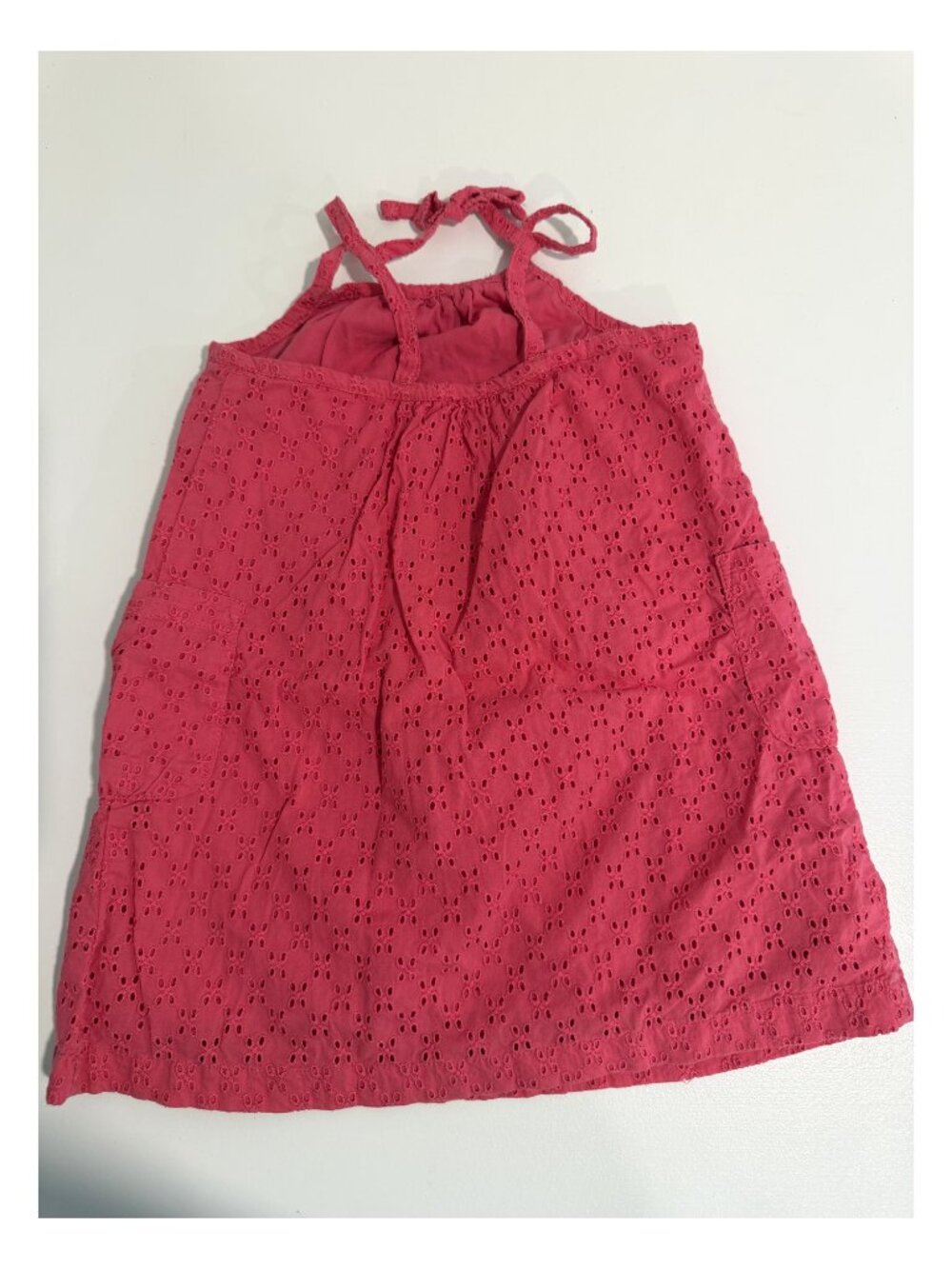 Hanna Andersson Coral Eyelet Dress 90 cm
